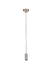 Suspension Cable - Satin Silver Metal & Grey Braided Cable