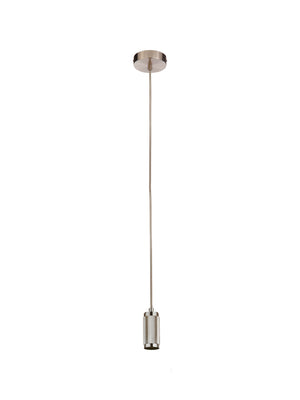 Suspension Cable - Satin Silver Metal & Grey Braided Cable