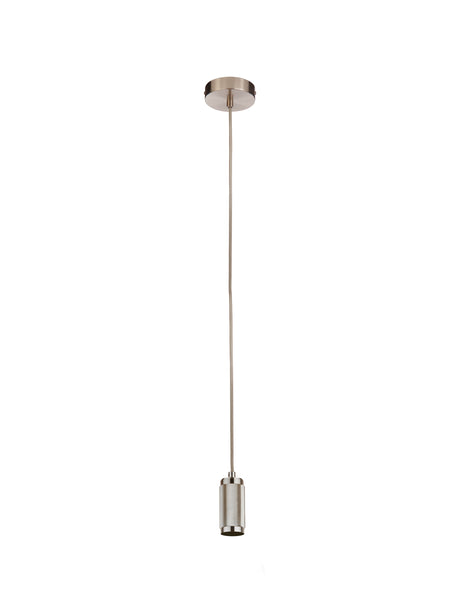 Suspension Cable - Satin Silver Metal & Grey Braided Cable