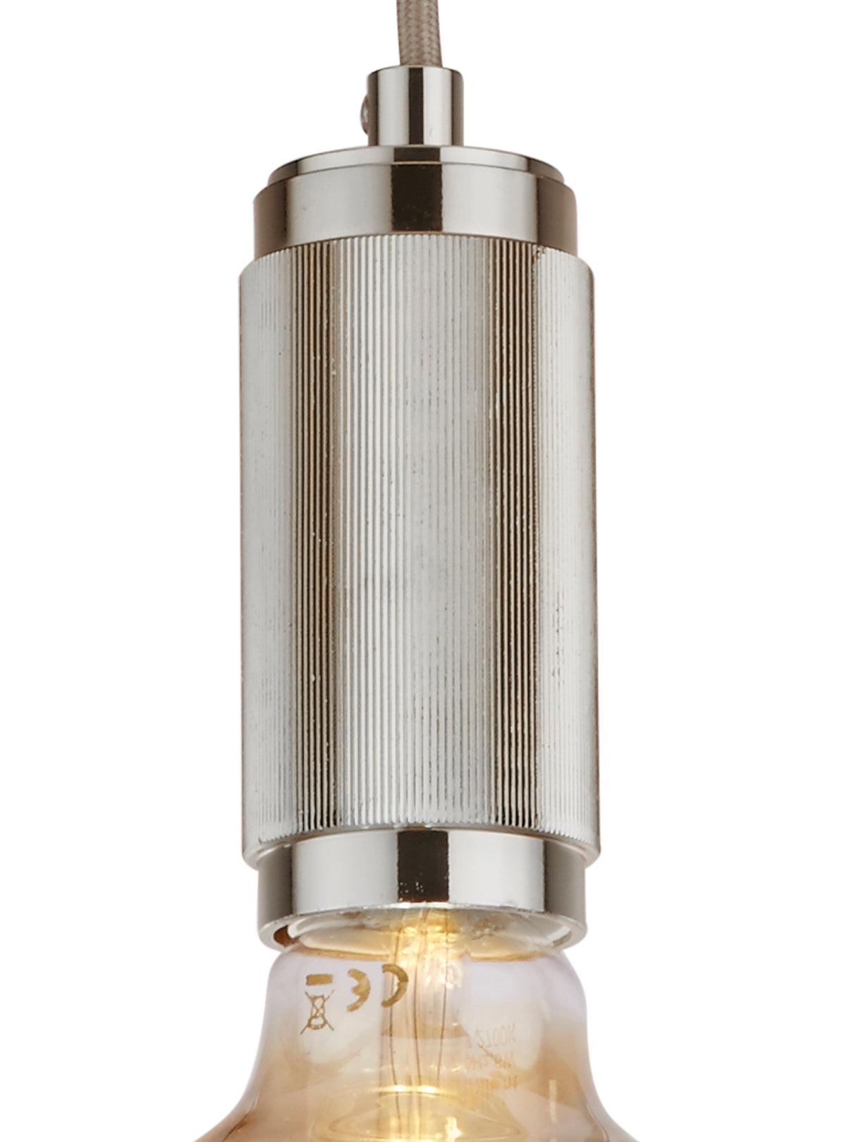 Searchlight Electric Suspension Cable - Satin Silver Metal & Grey Braided Cable 77651SS