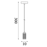 Searchlight Electric Suspension Cable - Satin Silver Metal & Grey Braided Cable 77651SS