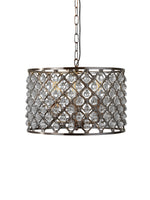 Searchlight Electric Marquise 3Lt Drum Pendant - Antique Copper Metal & Glass 7813-3CU