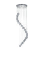 Ice Cube  20Lt Multi-Drop Pendant  - Chrome Metal & Glass