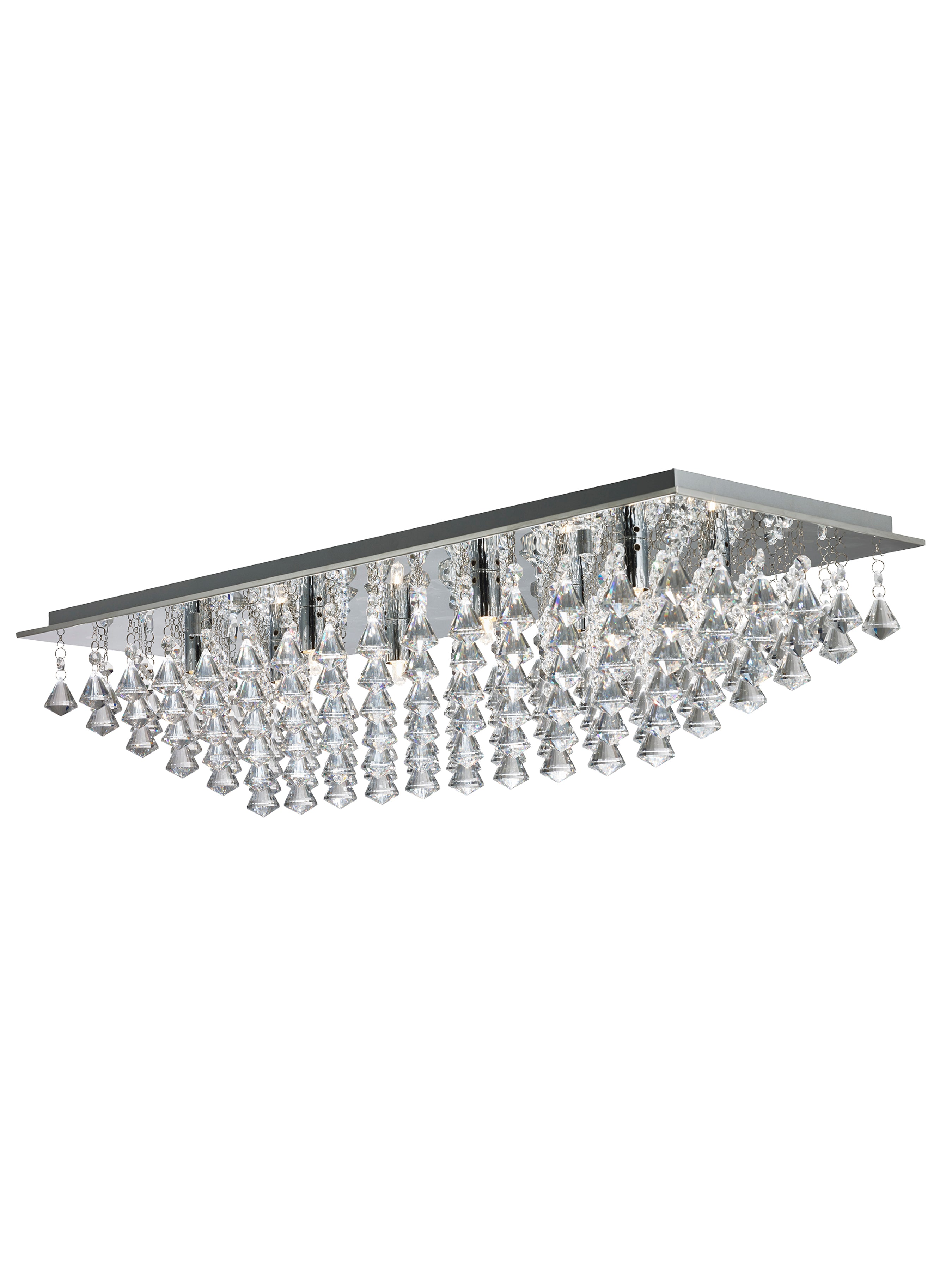 Hanna 8Lt Flush  - Chrome Metal & Clear Crystal