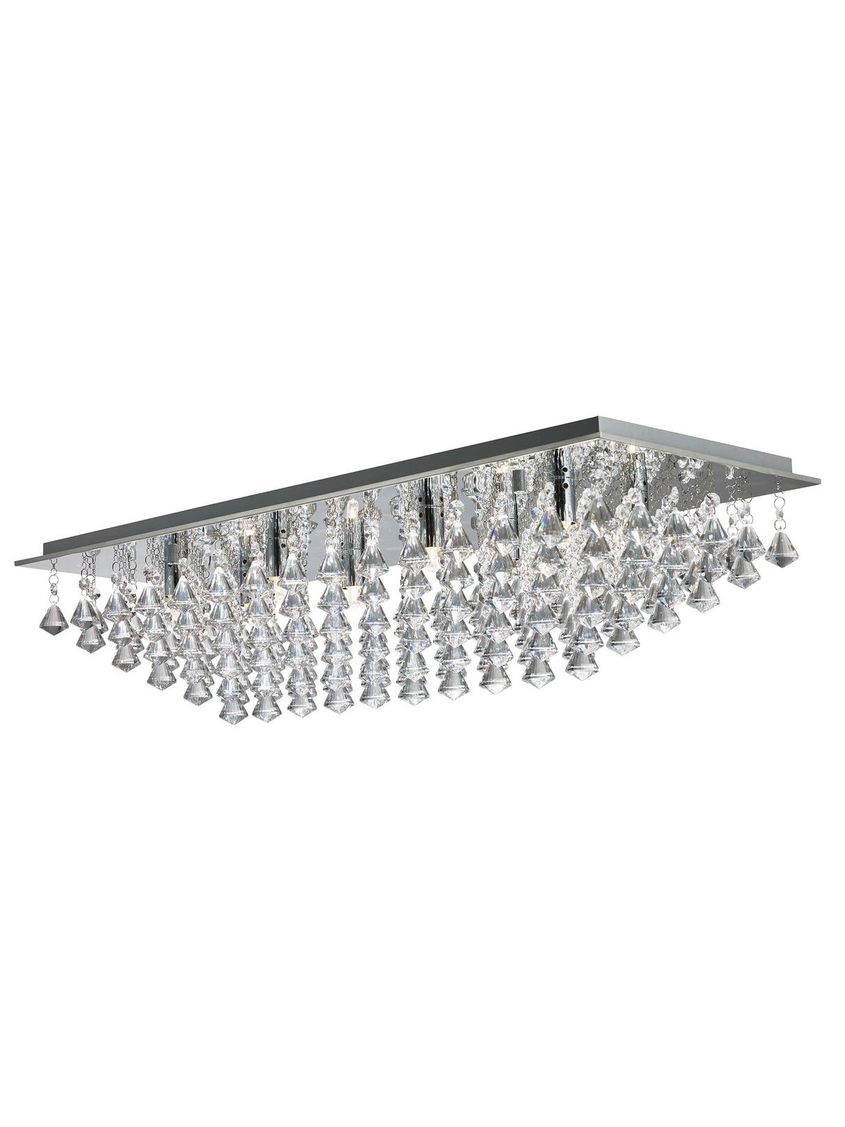 Hanna 8Lt Flush  - Chrome Metal & Clear Crystal