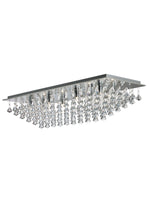 Hanna 8Lt Flush  - Chrome Metal & Clear Crystal