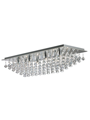 Hanna 8Lt Flush  - Chrome Metal & Clear Crystal