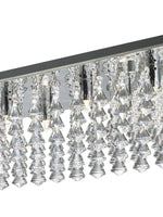 Searchlight Electric Hanna 8Lt Flush  - Chrome Metal & Clear Crystal 7828-8CC