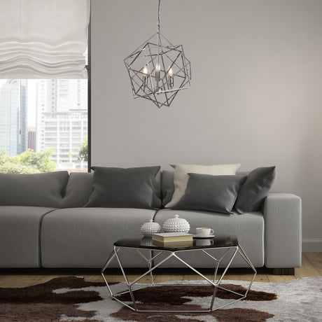 Searchlight Electric Cube 3Lt Pendant  - Polished Chrome Metal 7863-3CC