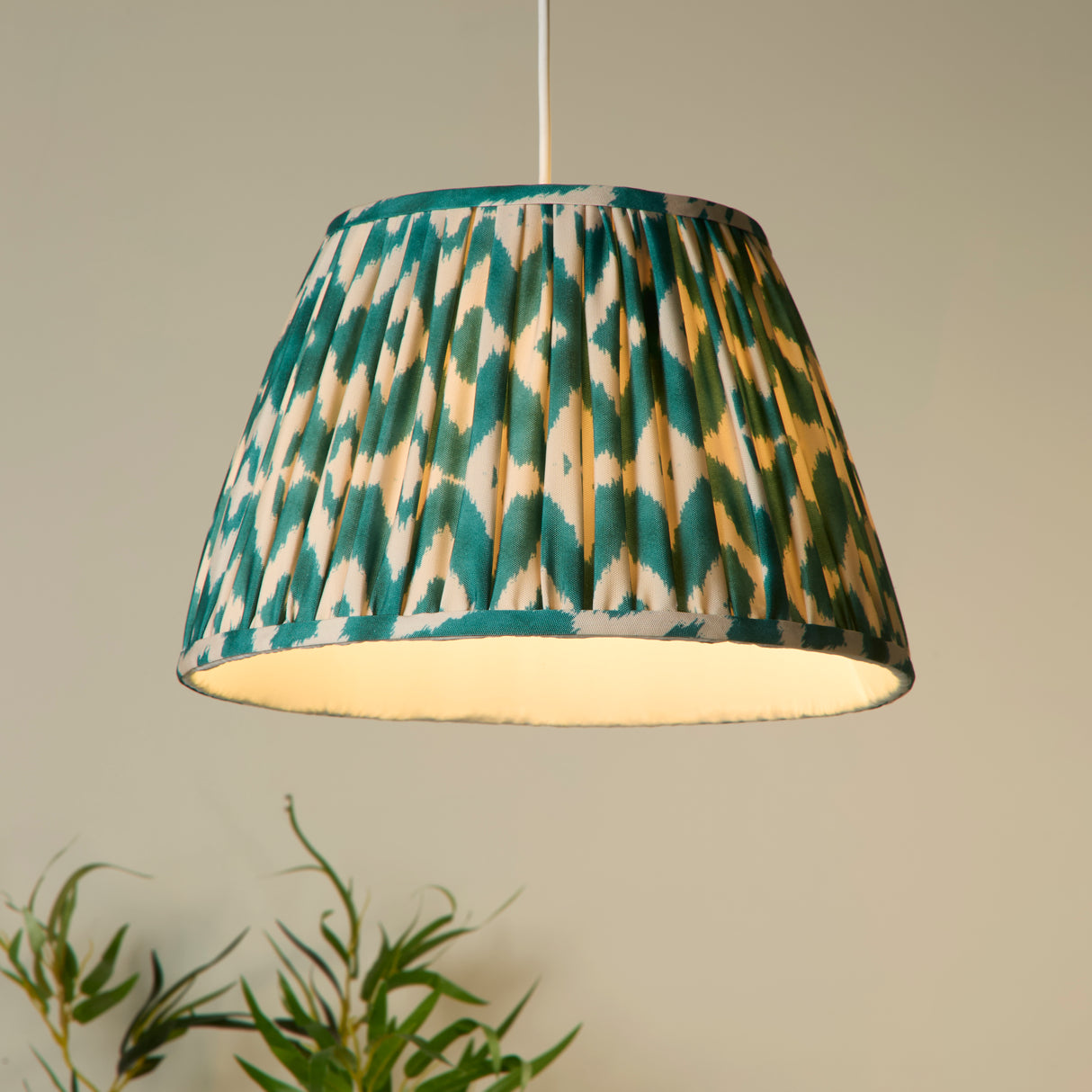 Searchlight Electric Eloise Green Pattern Tapered Shade 78641GR