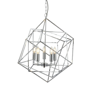 Cube 5Lt Pendant - Polished Chrome Metal