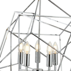 Searchlight Electric Cube 5Lt Pendant - Polished Chrome Metal 7865-5CC