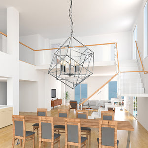 Searchlight Electric Cube 5Lt Pendant - Polished Chrome Metal 7865-5CC