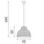 Searchlight Electric Bali Pendant - Bamboo 7867CW