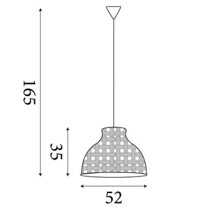 Searchlight Electric Bali Pendant - Bamboo 7867CW
