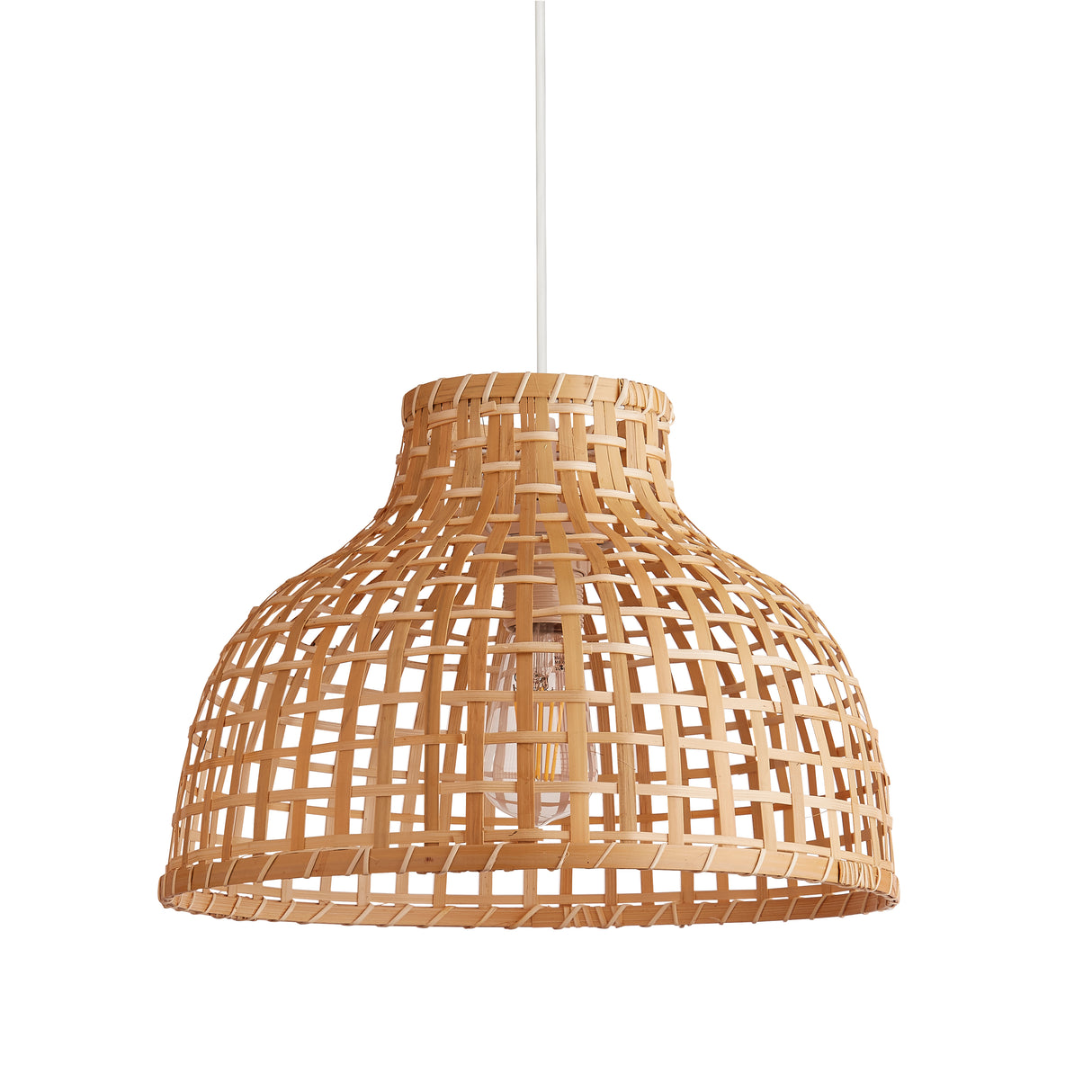 Searchlight Electric Bali Pendant - Bamboo 7868CW