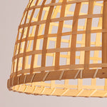 Searchlight Electric Bali Pendant - Bamboo 7868CW
