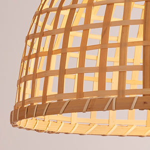 Searchlight Electric Bali Pendant - Bamboo 7868CW