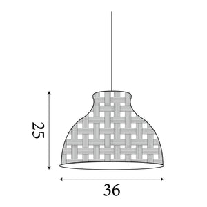 Searchlight Electric Bali Pendant - Bamboo 7868CW