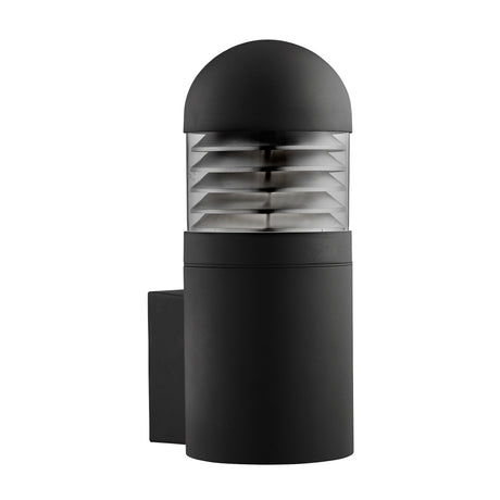 Searchlight Electric Bronx Outdoor Wall Light-Black Metal, Clear Glass & Polycarb 7899BK