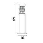 Searchlight Electric Bronx Outdoor Post- Black Metal & Polycarbonate 7900-600BK