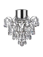 Searchlight Electric Belle Chandelier  - Chrome Metal & Clear Crystal 7901-1CC-LED