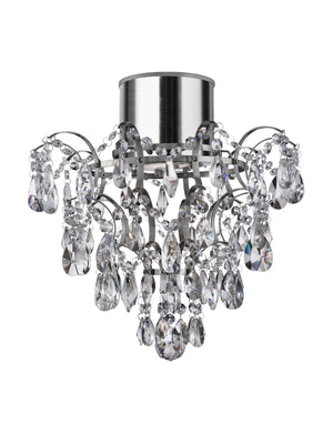 Searchlight Electric Belle Chandelier  - Chrome Metal & Clear Crystal 7901-1CC-LED