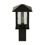 Searchlight Electric Venice Post - Black Metal & Water Glass 7925-450