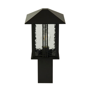 Searchlight Electric Venice Post - Black Metal & Water Glass 7925-450
