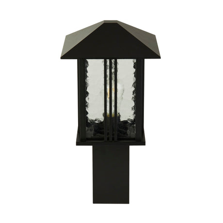 Searchlight Electric Venice Post - Black Metal & Water Glass 7925-450