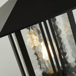 Searchlight Electric Venice Post - Black Metal & Water Glass 7925-450