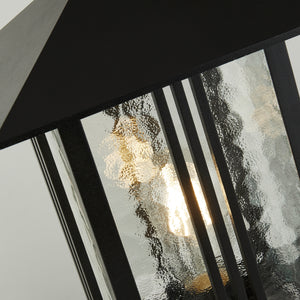 Searchlight Electric Venice Post - Black Metal & Water Glass 7925-450