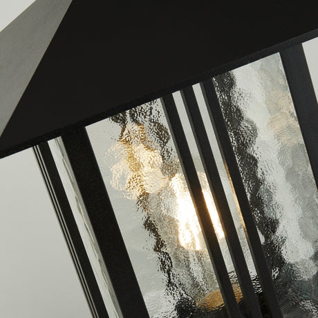 Searchlight Electric Venice Post - Black Metal & Water Glass 7925-450