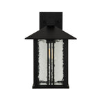 Searchlight Electric Venice Outdoor Wall Light  -  Black & Water Glass, IP44 7926BK
