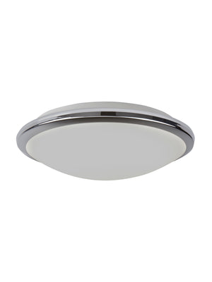 Searchlight Electric Knutsford Flush  - Chrome Metal & Glass 7938-30CC