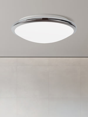 Searchlight Electric Knutsford Flush  - Chrome Metal & Glass 7938-30CC