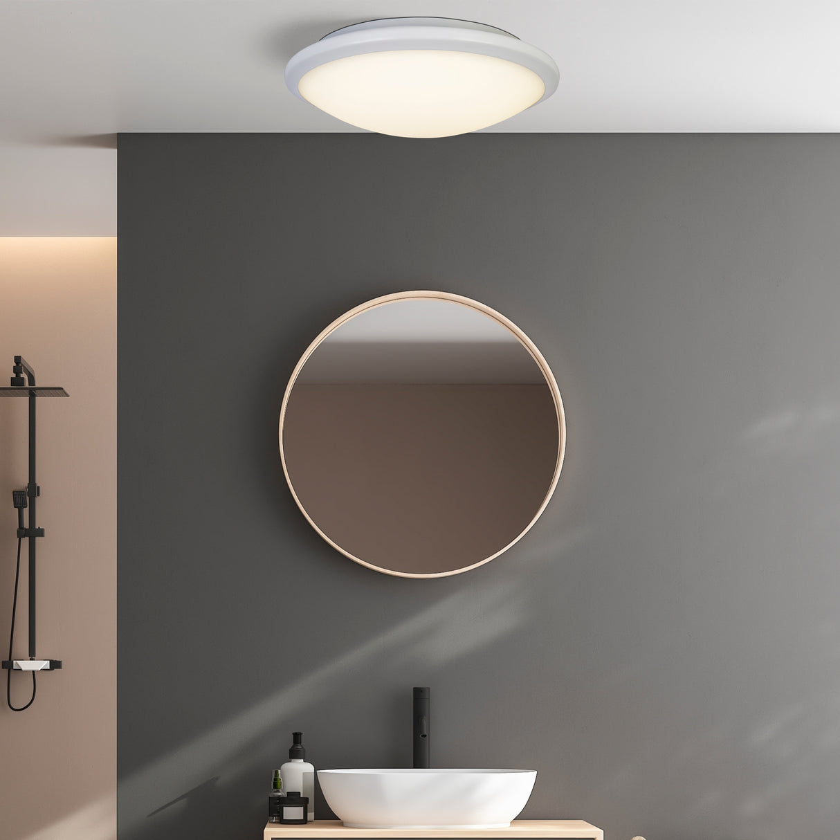 Searchlight Electric Knutsford Flush - White & Frosted Glass 7938-30WH