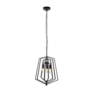 Slinky 3Lt Ceiling Pendant - Black Metal