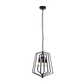 Slinky 3Lt Ceiling Pendant - Black Metal