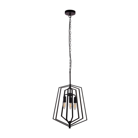 Searchlight Electric Slinky 3Lt Ceiling Pendant - Black Metal 7973BK