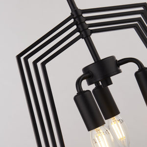 Searchlight Electric Slinky 3Lt Ceiling Pendant - Black Metal 7973BK