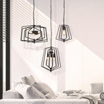 Searchlight Electric Slinky 3Lt Ceiling Pendant - Black Metal 7973BK