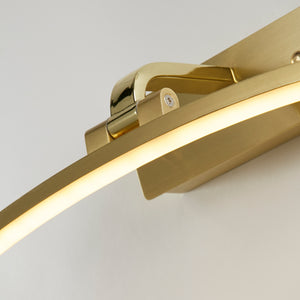 Searchlight Electric Santorini Picture Light - Satin Brass & Brushed Metal 79821-40SB