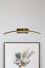 Searchlight Electric Santorini Picture Light - Satin Brass & Polished Metal 79822-50SB