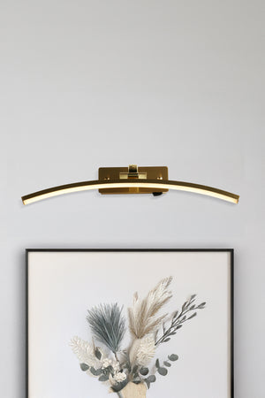 Searchlight Electric Santorini Picture Light - Satin Brass & Polished Metal 79822-50SB