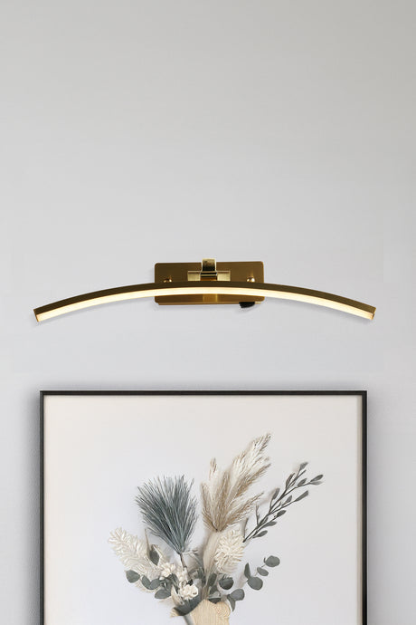 Searchlight Electric Santorini Picture Light - Satin Brass & Polished Metal 79822-50SB