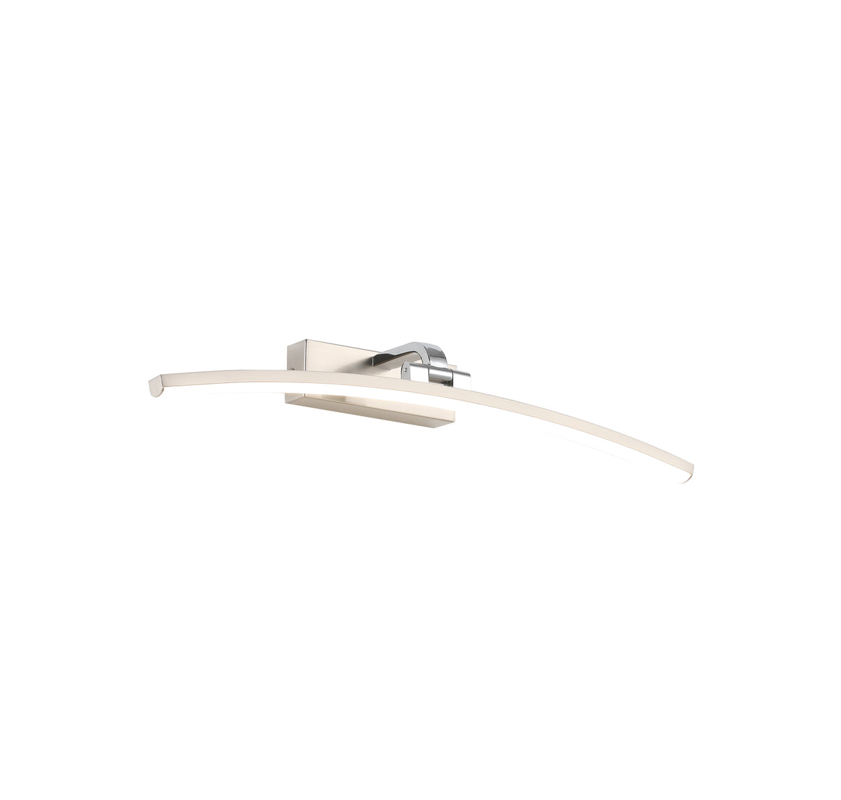 Santorini Picture Light - Satin Silver & Polished Chrome