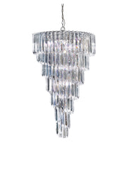 Sigma  9Lt Chandelier - Chrome Metal & Acrylic