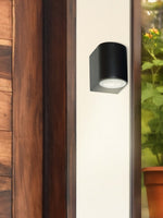 Searchlight Electric Eiffel Outdoor Wall Light-Black Metal, Clear & Frosted Glass 8008-1BK-LED