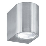 Eiffel Outdoor Wall Light - Satin Silver, Clear & Frosted